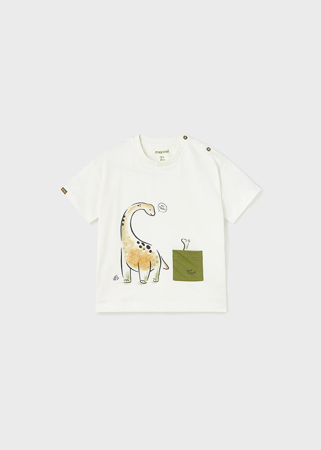 T-Shirt mit Brusttasche Dino